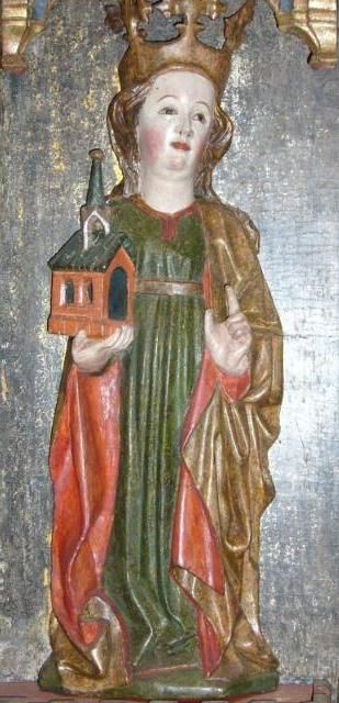 Holzfigur, um 1420, in der Kirche in Buckau bei Ziesar