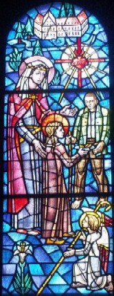 Glasfenster in der Wallfahrtskirche St.Nikolaus in Koblenz-Arenberg