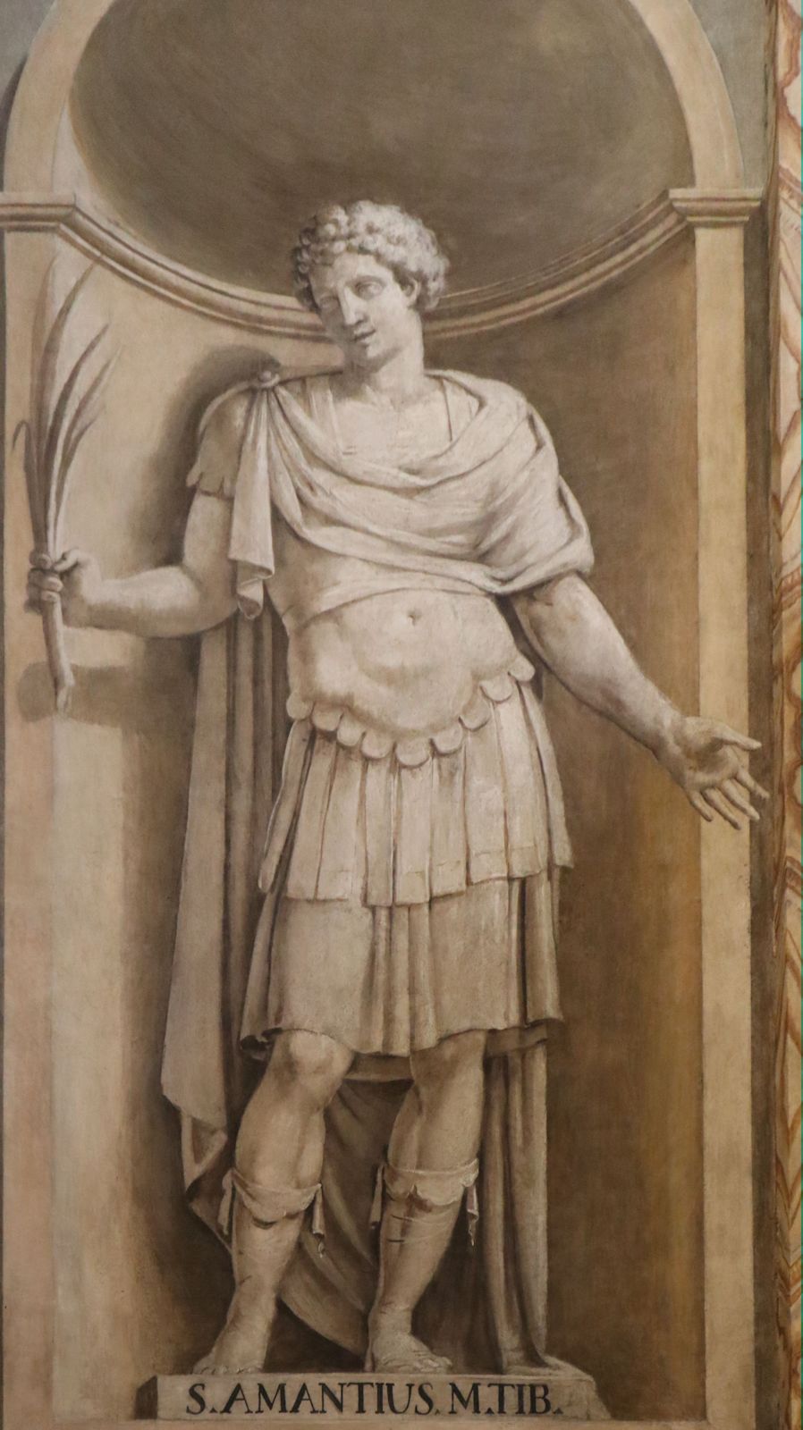 Fresko: Amantius, in der Kathedrale in Tovoli