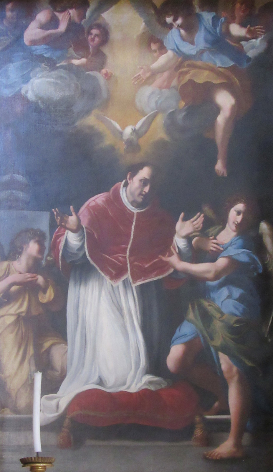 Annibale Carracci: Gregor betet, Altarbild, um 1600, in der Kirche San Gregorio Magno al Celio in Rom