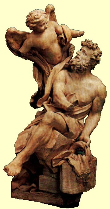 Gian Lorenzo Bernini: Habakkuk und der Engel, Terrakottastatue, 1655, im Museo Sacro im Vatikan