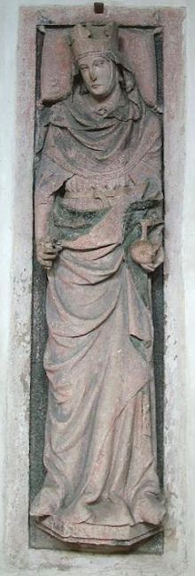 Grabplatte im Kloster St. Emmeram in Regensburg, 13. Jahrhundert