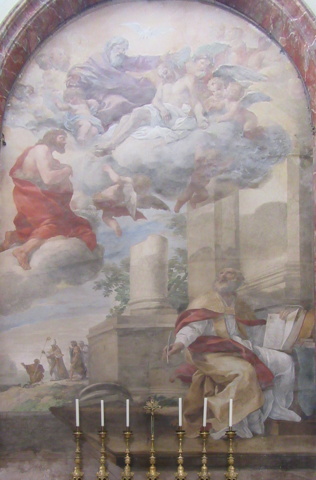 Jacques Courtois („il Borgognone”): Hilarius und seine Vision der Trintät, um 1665, in der Basilika San Giovanni in Laterano in Rom
