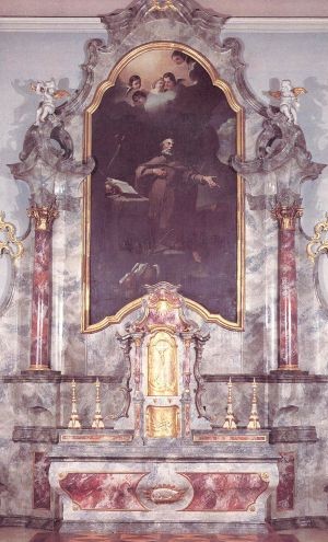 B. Pellerin: Altarbild, 1845, in der Kirche St.-Imier in Battenheim im Elsass