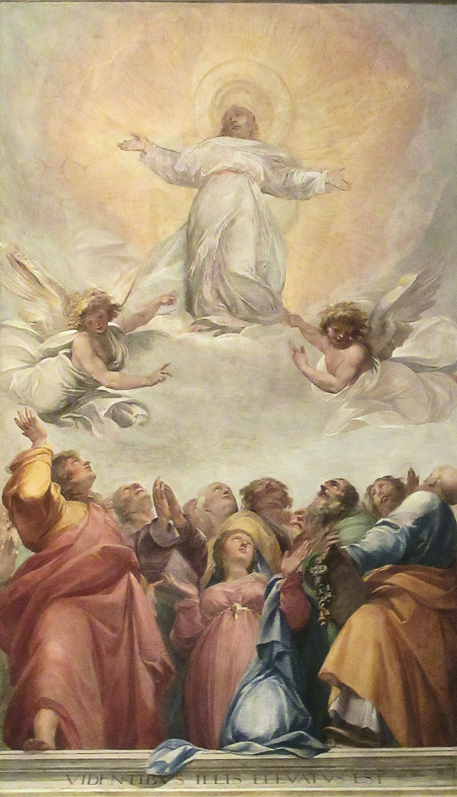 Deckenfresko: Christi Himmelfahrt mit Maria und den Aposteln, 1549, in der Basilika Santa Prassede in Rom