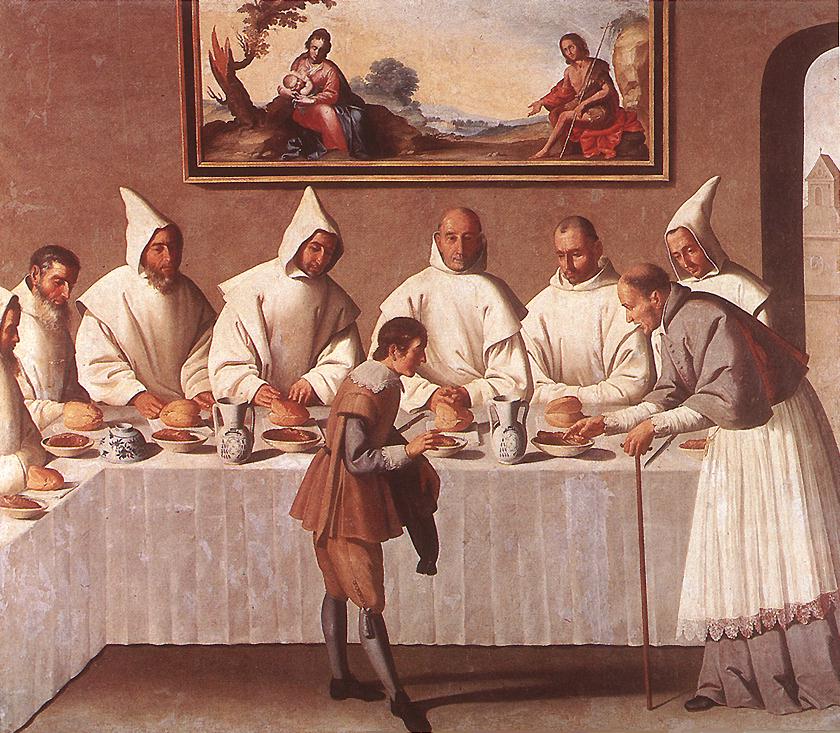 Francisco de Zurbarán: Das Wunder des Heiligen Hugo von Grenoble, um 1633, Museo de Bellas Artes in Sevilla