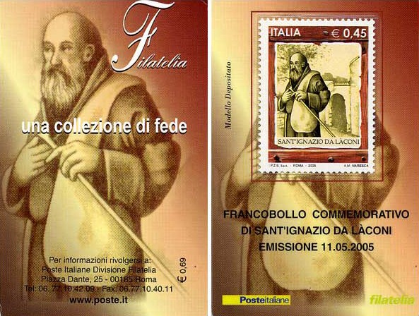Plakat der italienischen Post zur Herausgabe der Briefmarke, 2005