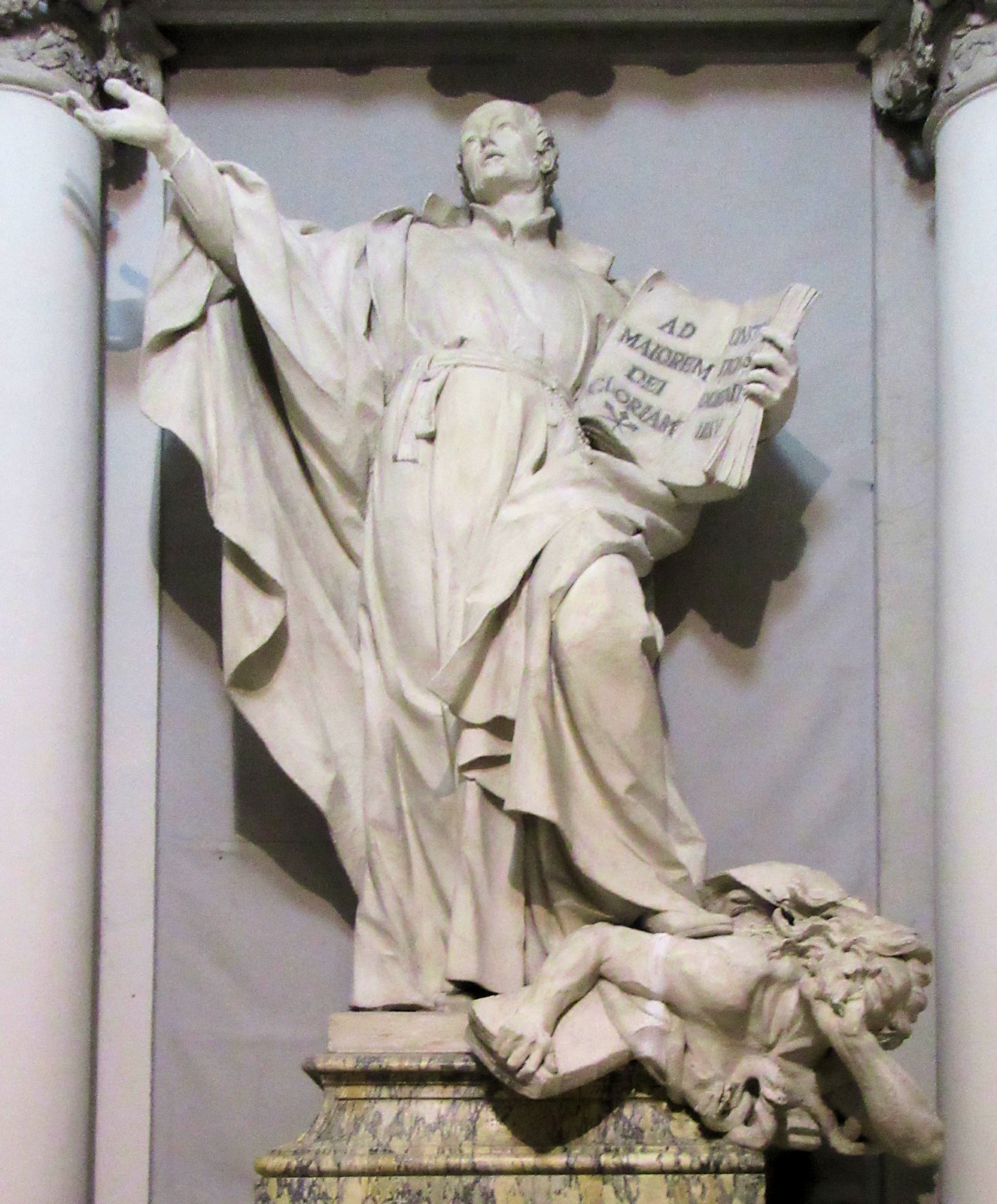 Giuseppe Rusconi: Statue, 1728, in der Kirche Sant'Ignazio di Loyola in Rom