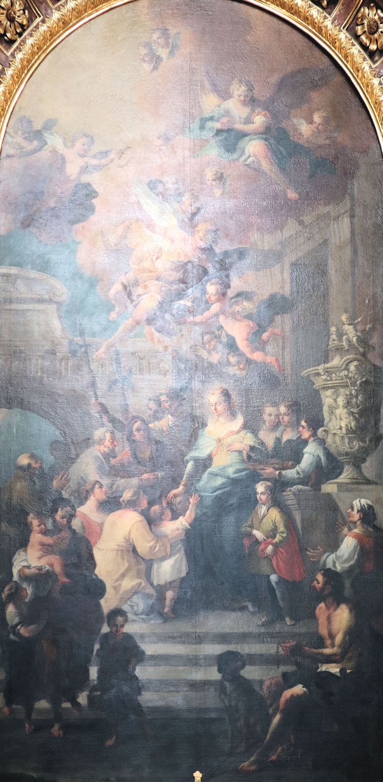 Daniel Gran: Elisabeth verteilt Almosen, Altarbild, 1736/1737, in der Karlskirche in Wien