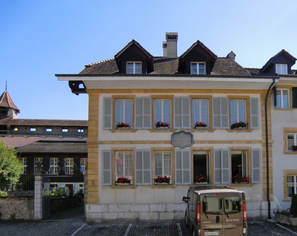 Pfarrhaus in Murten, in dem Albert Bitzius geboren wurde