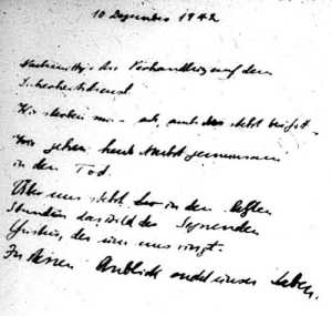 Jochen Kleppers letzte Tagebucheintragung vom 10. Dezember 1942