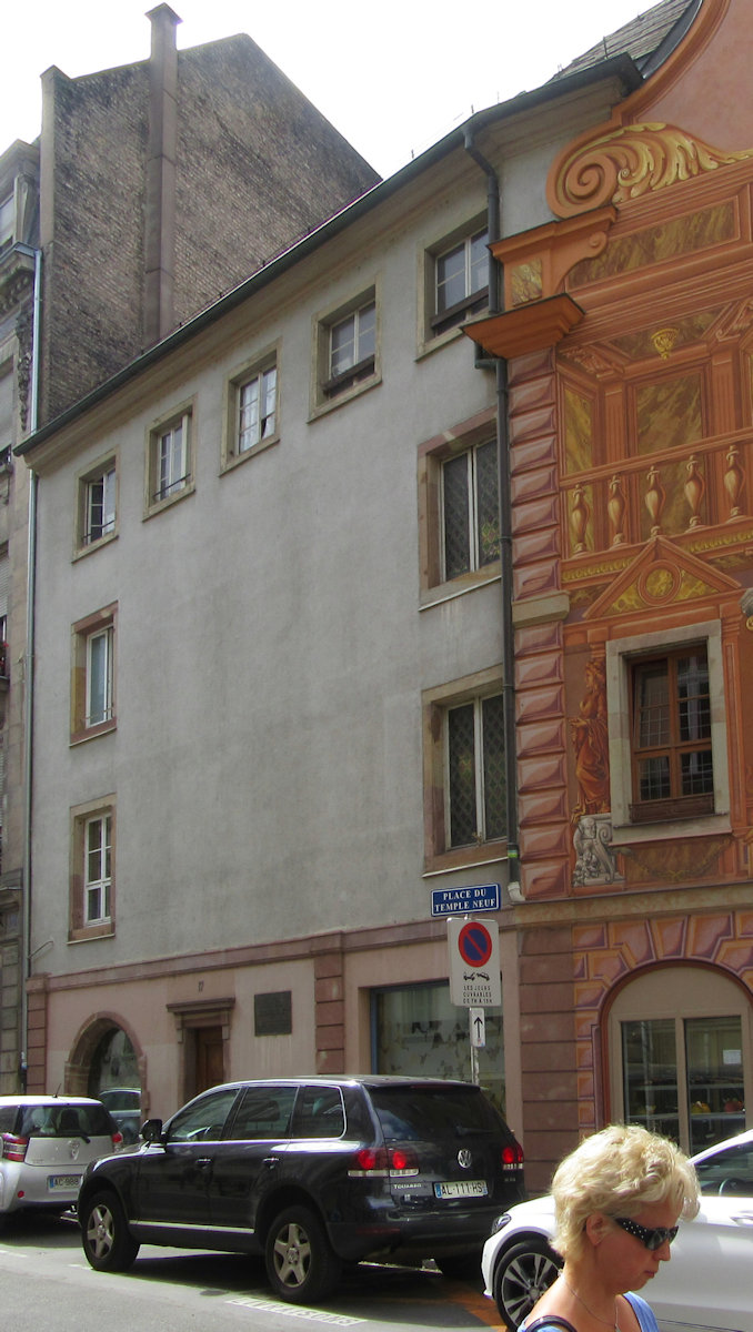 Oberlins Geburtshaus in Straßburg mit Gedenktafel von 1990