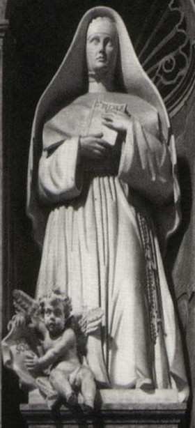 Statue der Ordensgründerin im Petersdom im Vatikan