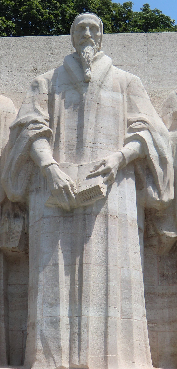 Calvin am Reformationsdenkmal in Genf