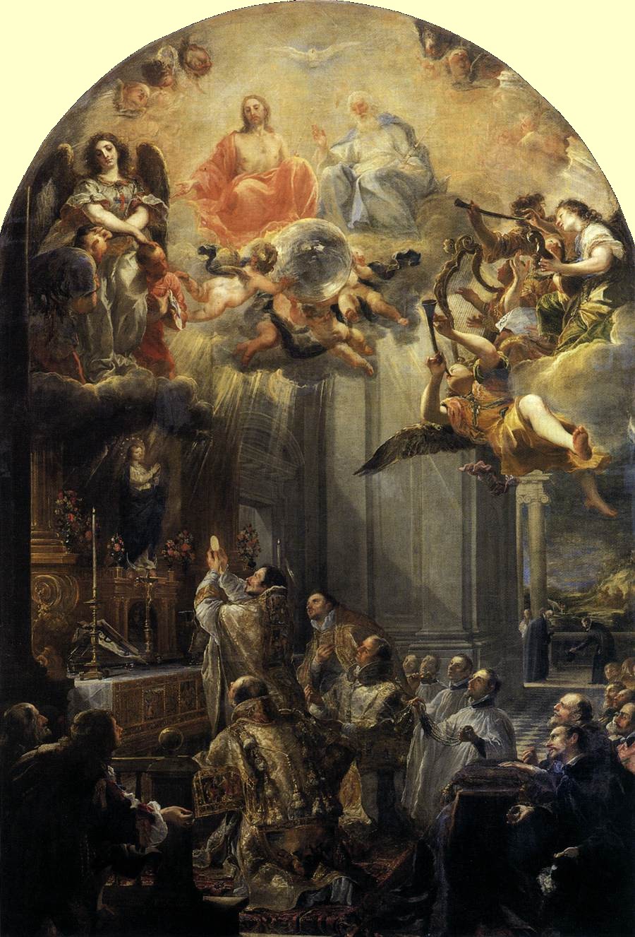 Juan Carreño de Miranda: Johannes feiert die Messe, 1666, im Musée du Louvre in Paris