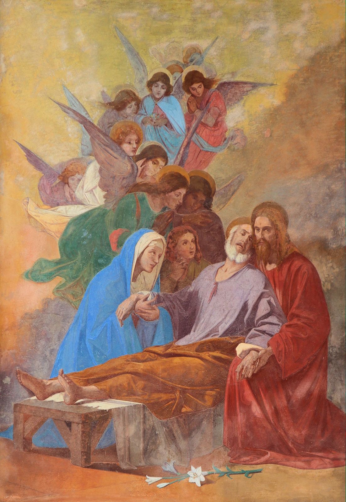 Josephs Tod, Bild im Santuarium Santa Maria del Monte bei Varese