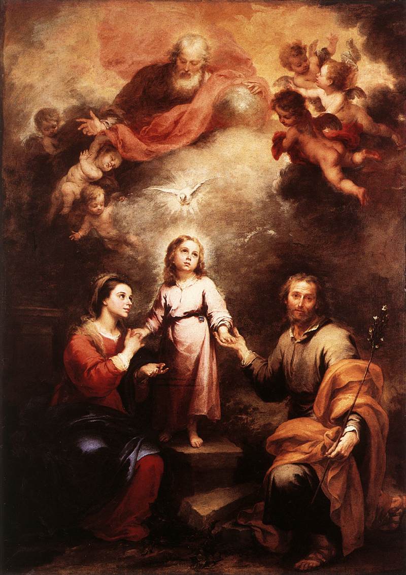 Bartolomé Esteban Murillo: Heilige Trinität mit Maria (links) und Joseph, 1675 - 1682, in der National Gallery in London