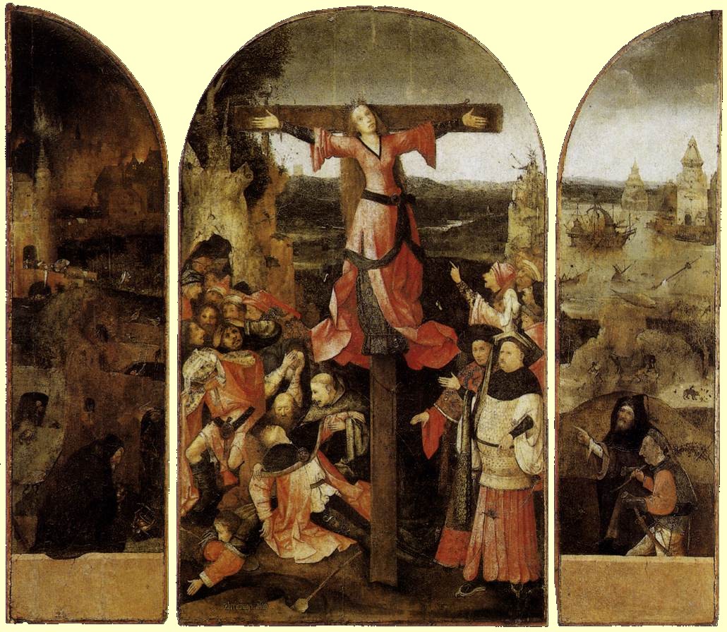 Hieronymus Bosch: Triptychon 'Kreuzigung der Julia', um 1505 (?), im Palazzo Ducale in Venedig
