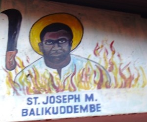 Wandbild an der Kapelle am nach St. Balikuddembe benannten Markt