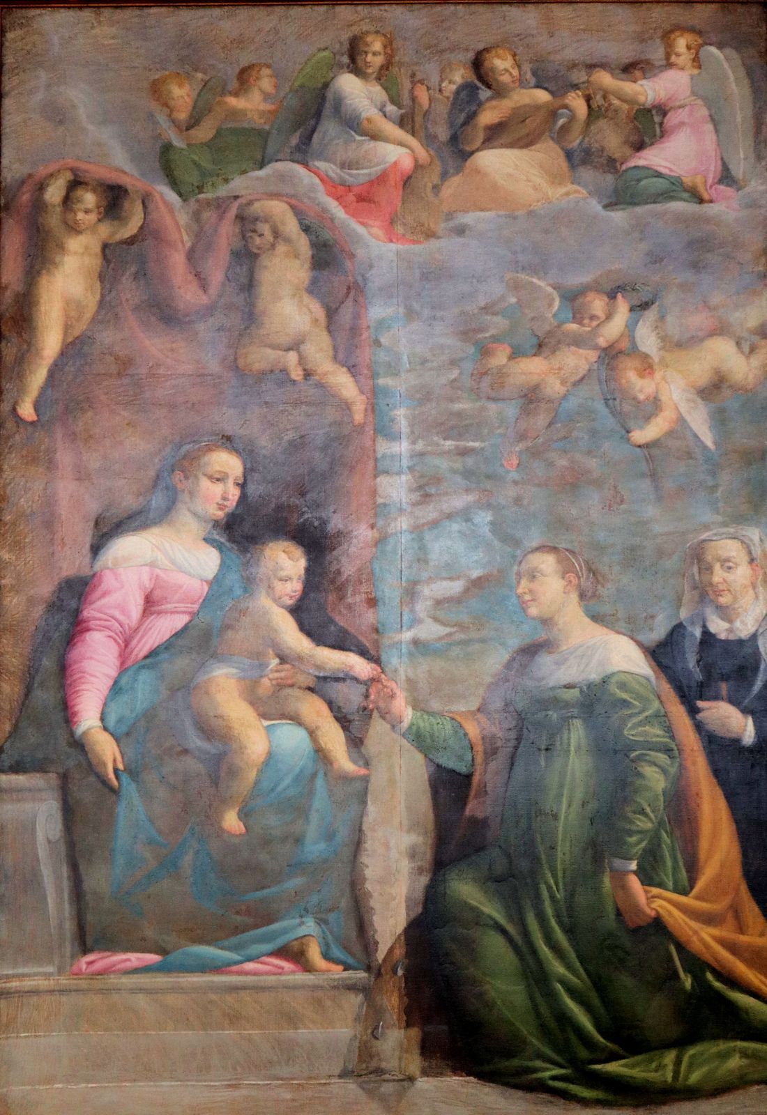 Bernardino India: Katharinas mystische Vermählung, Altarbild, um 1580, in der Kirche Sant'Eufemia in Verona