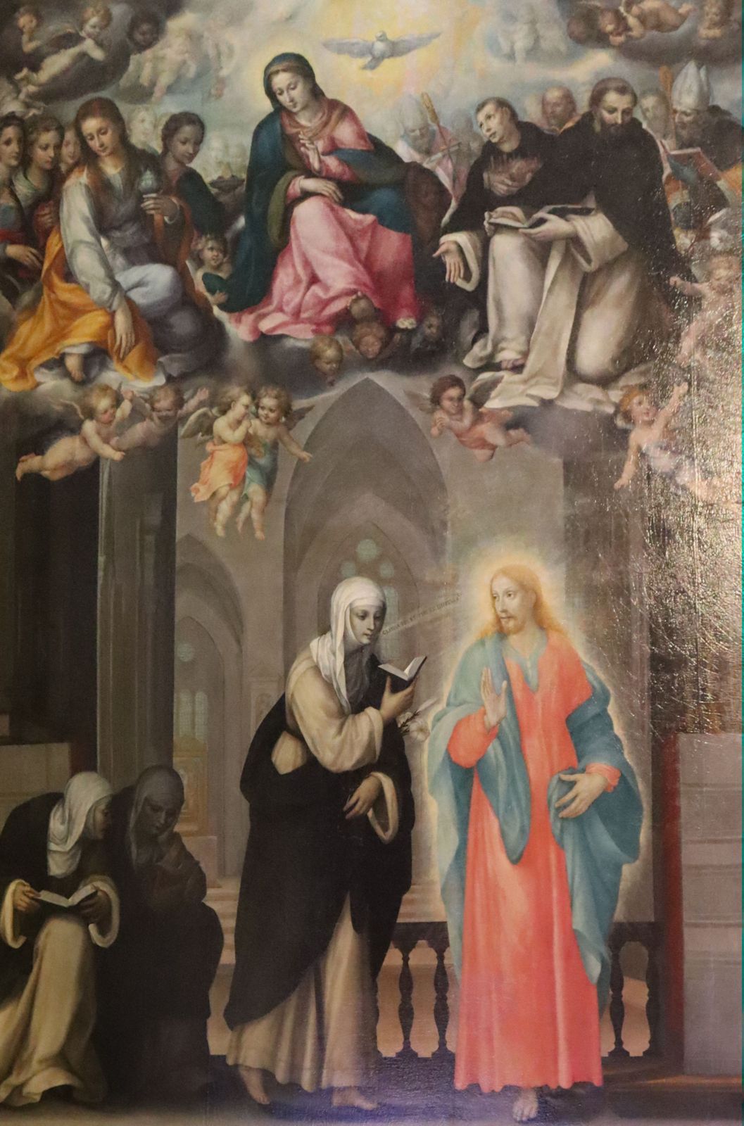 Crescenzio Gambarelli: Katharina wird von Christus berufen, 1607, in der Basilika San Domenico in Siena