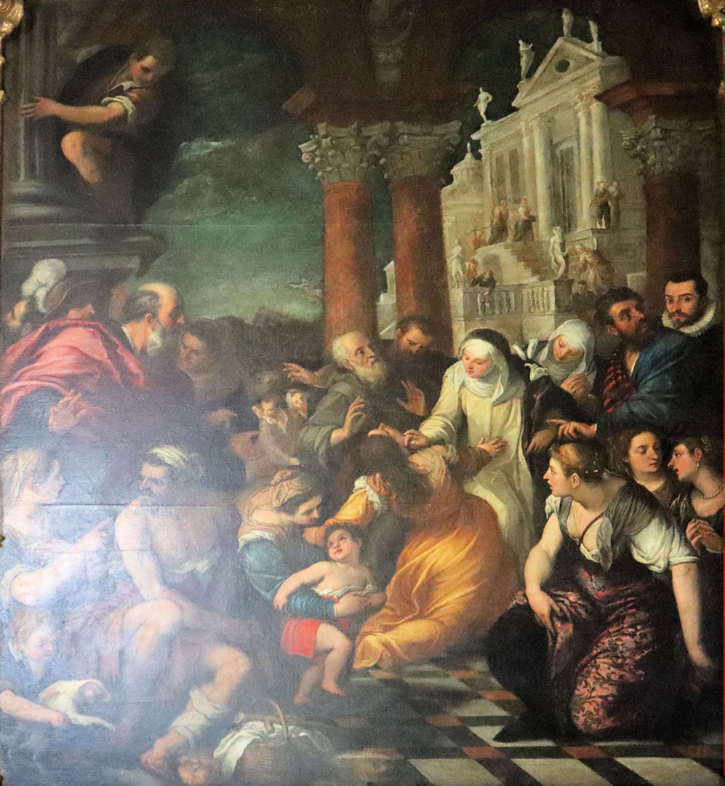 Pietro Sorri: Katharina befreit einen Besessenen, 1587, im „Oratorium della Cucina” in Siena