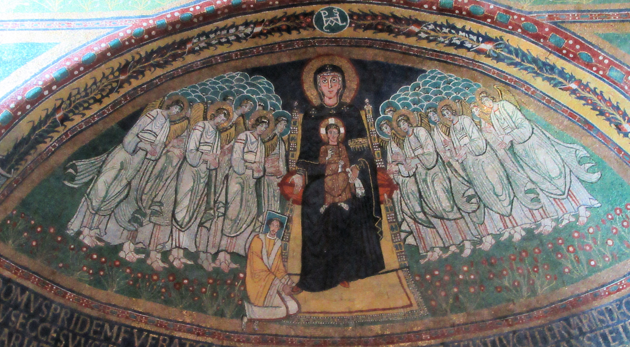 Apsismosaik, um 820, in der Kirche Santa Maria in Domnica in Rom