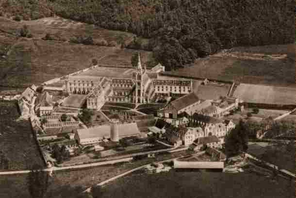 Postkarte, vor 1930: Kloster La Trappe