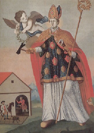 unbekannter Künstler aus Schwaben: Leo als Bischof, 1754