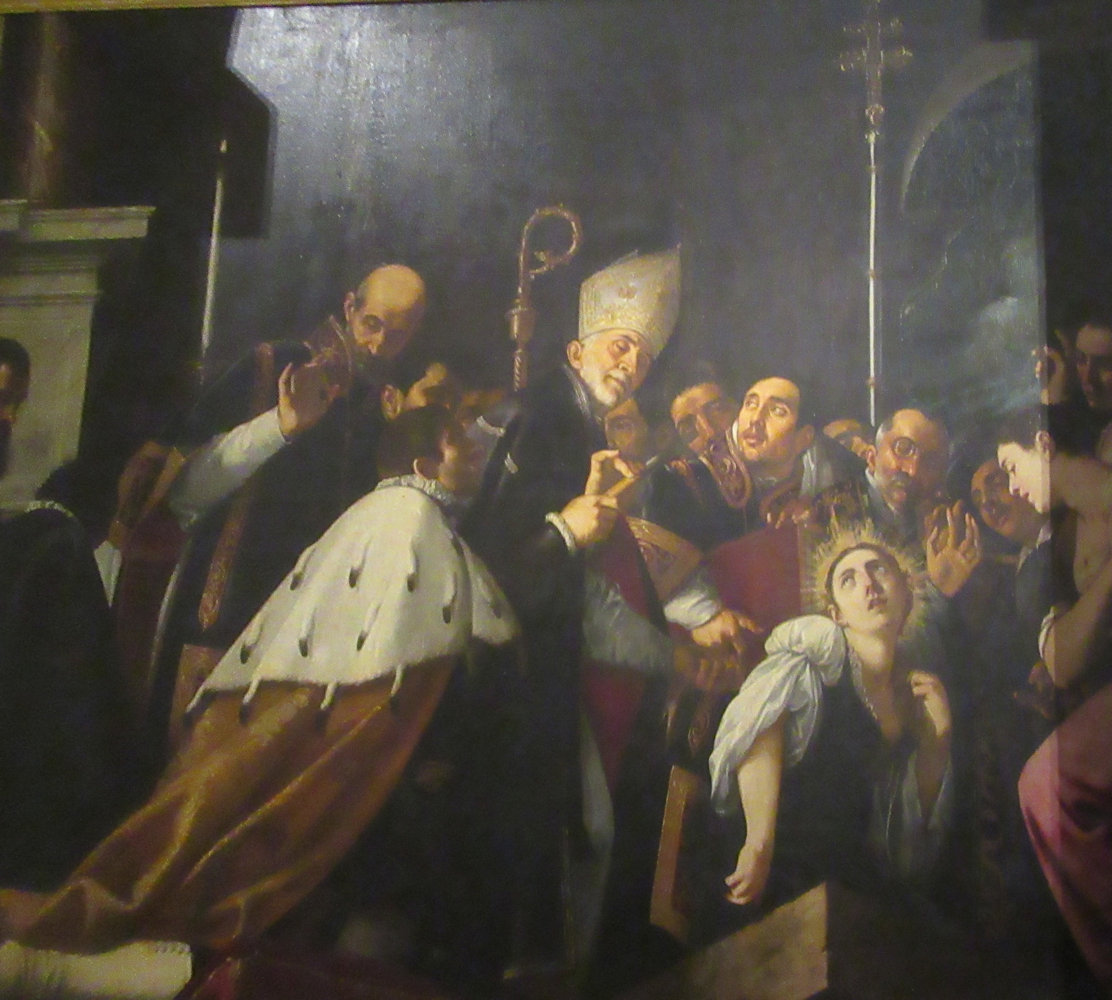 Pedro de Orrente: Die Erscheinung der Leocadia vor Bischof Ildefons, 1617, in der Sakristei der Kathedrale in Toledo
