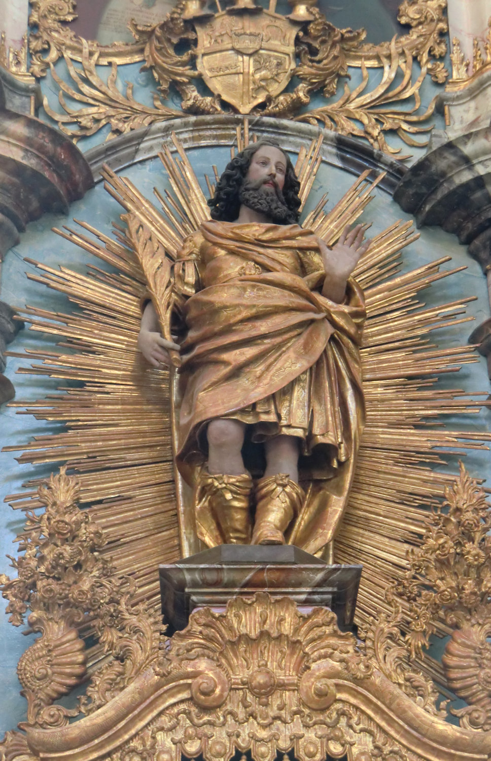 Statue am Leontius-Altar in der Klosterkirchein Muri
