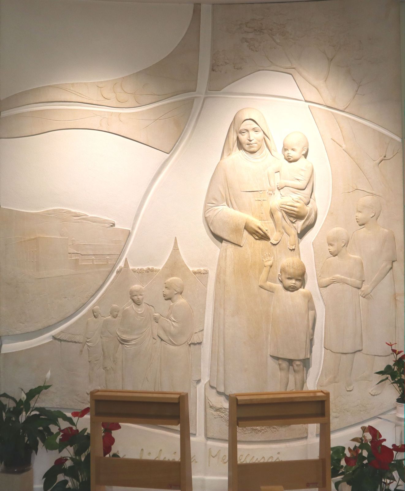 Alessandro Verdi: Relief am Grab in der Lidwina-Kapelle im Mutterhaus der „Suore di San Francesco di Sales” in Padua