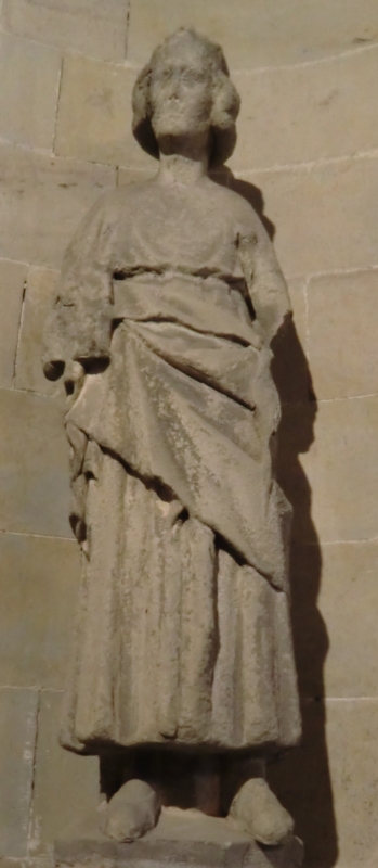 Statue, um 1320, die älteste bekannte Darstellung Ludwigs, in der Kirche St-Vincent in Carcassonne