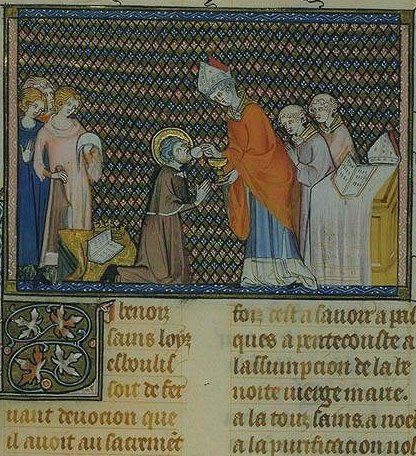 Grandes Chroniques de France, 14. Jahrhundert: Ludwig wird gekrönt, in der Bibliothèque Nationale de France in Paris