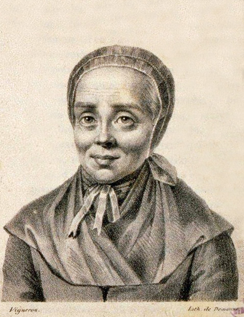 Demanne (Lithographie) / Vigneron (Entwurf): Luise Scheppler 1824, in der Bibliothèque nationale et universitaire in Straßburg