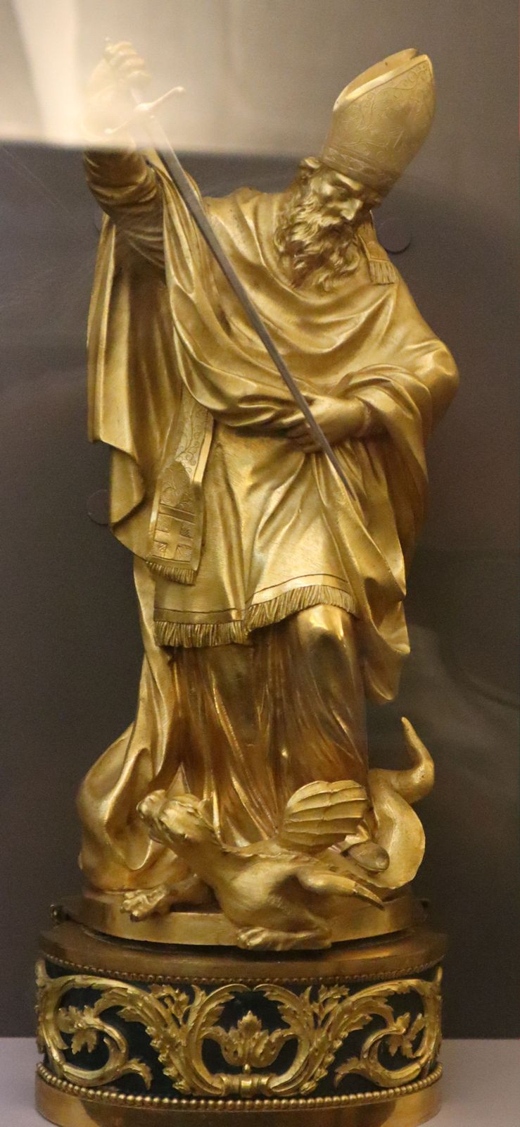 vergoldete Bronzestatue, 1778, im Domschatz in der Kathedrale in Troyes