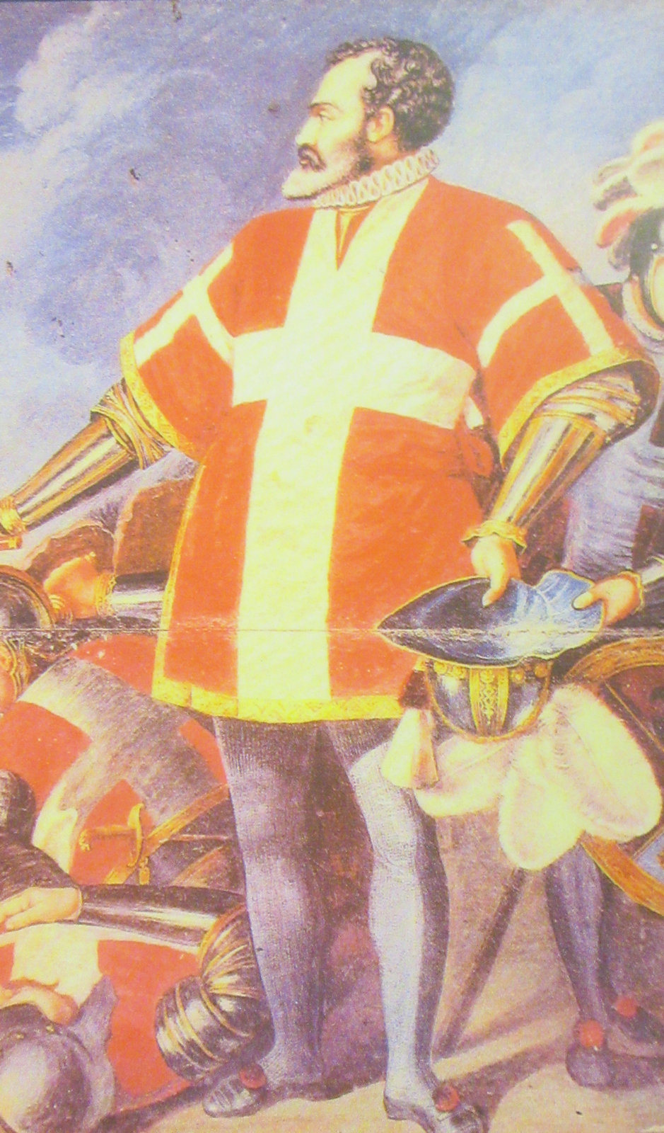 Jean de la Vallette-Parisot, Großmeister des Ordens von 1557 bis 1568, Sieger gegen die Türken 1565, Begründer der Stadt Valetta, Bild in der Waffenkammer des Großmeisterpalastes