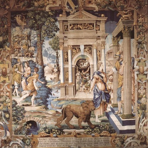 Jean Cousin der Ältere: Mammas vor Herzog Alexander. Wandteppich von 1541, im Louvre in Paris