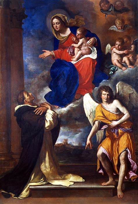 Il Guernico: Maria erscheint Marcolinus mit einem Engel, in der Pinakothek im Palazzo di Brera in Mailand