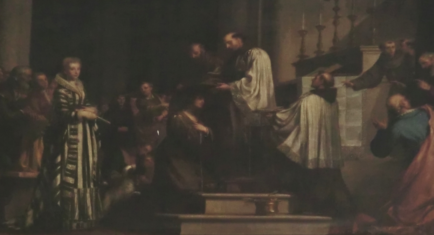 Sante Pacini: Margareta wird in den Dritten Orden der Franziskaner aufgenommen, 1775, Santuario bei Cortona