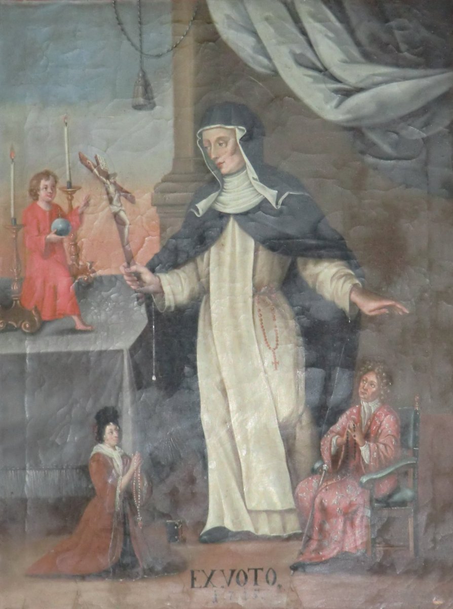 Margareta Ebner auf einem Ex Voto in der ihr geweihten Kapelle in der Klosterkirche Maria Medingen in Mödingen