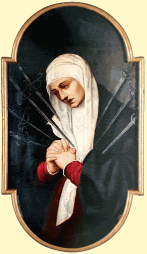 Tizian-Schule: Schmerzhafte Mutter, 17. Jahrhundert, in der Servitenkirche San Martino in Senigallia bei Ancona