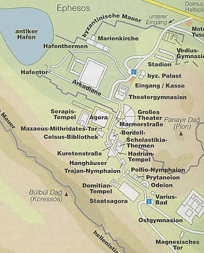 Karte von Ephesos