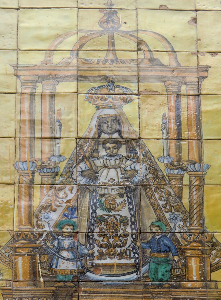 Keramikbild an der Kirche Kirche Nuestra Señora de la Merced in Jerez de la Frontera