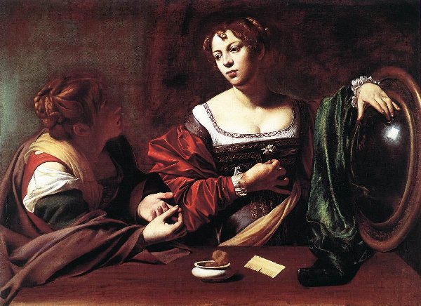 Caravaggio: Martha und Maria Magdalena, um 1598, Institute of Arts in Detroit