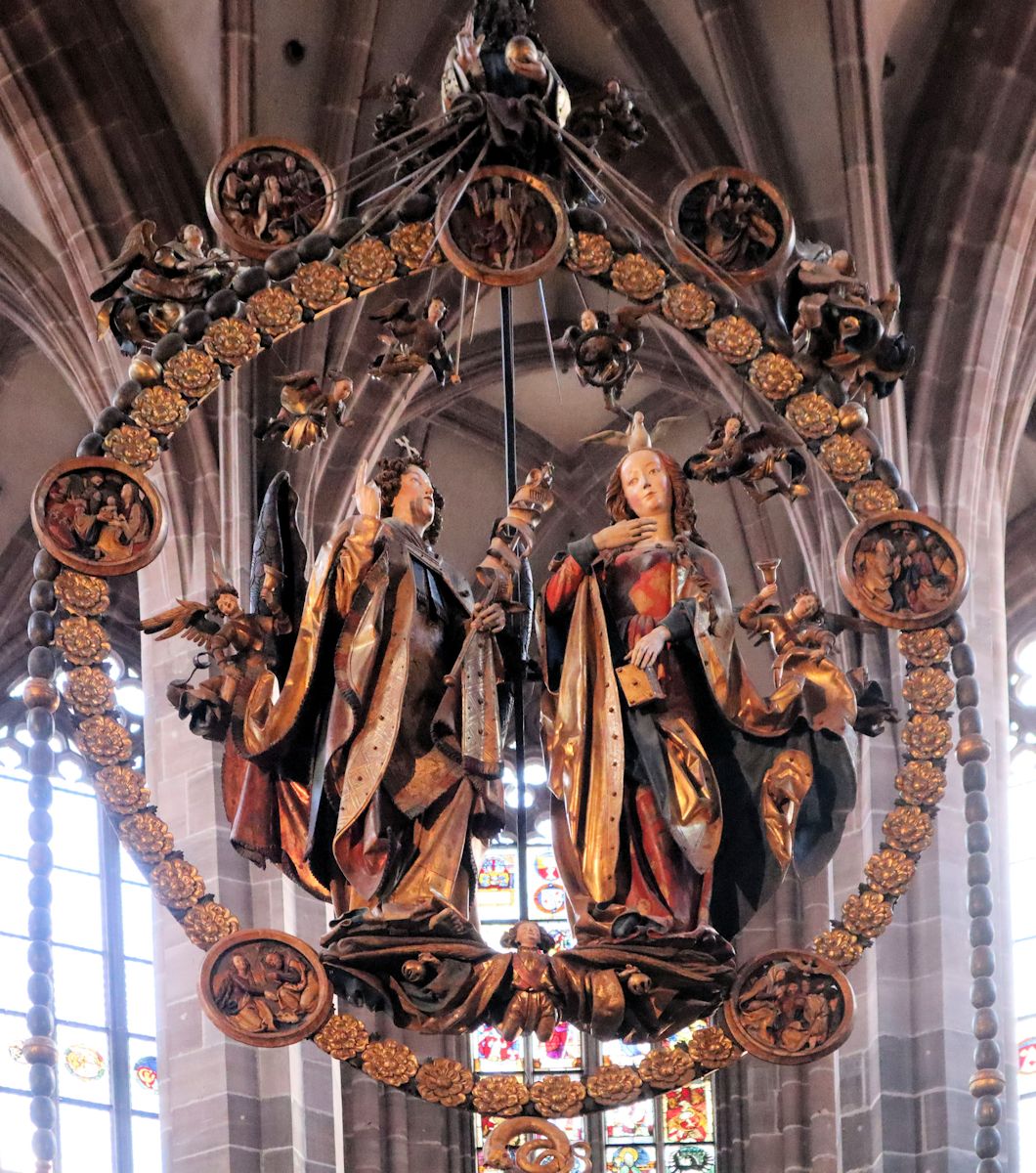 Veit Stoß: „Engelsgruß”, 1517/1518, in der Lorenzkirche in Nürnberg