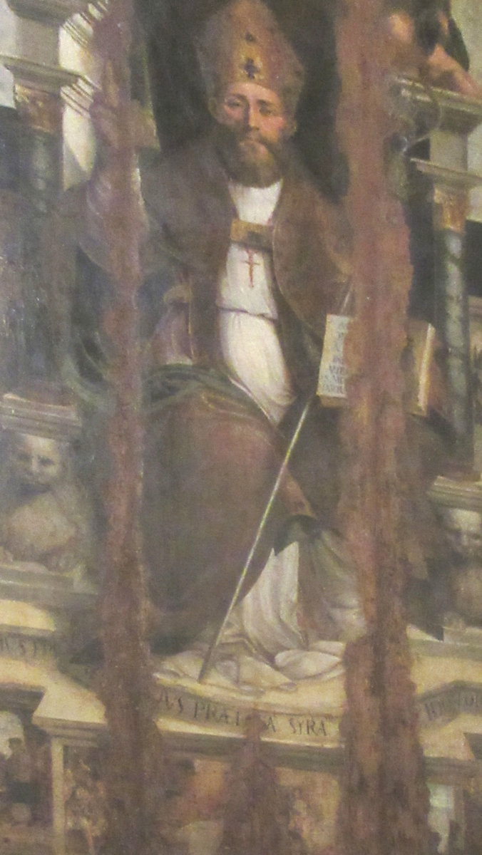 beschädigtes Altarbild, 15. Jahrhundert, im Dom in Siracusa