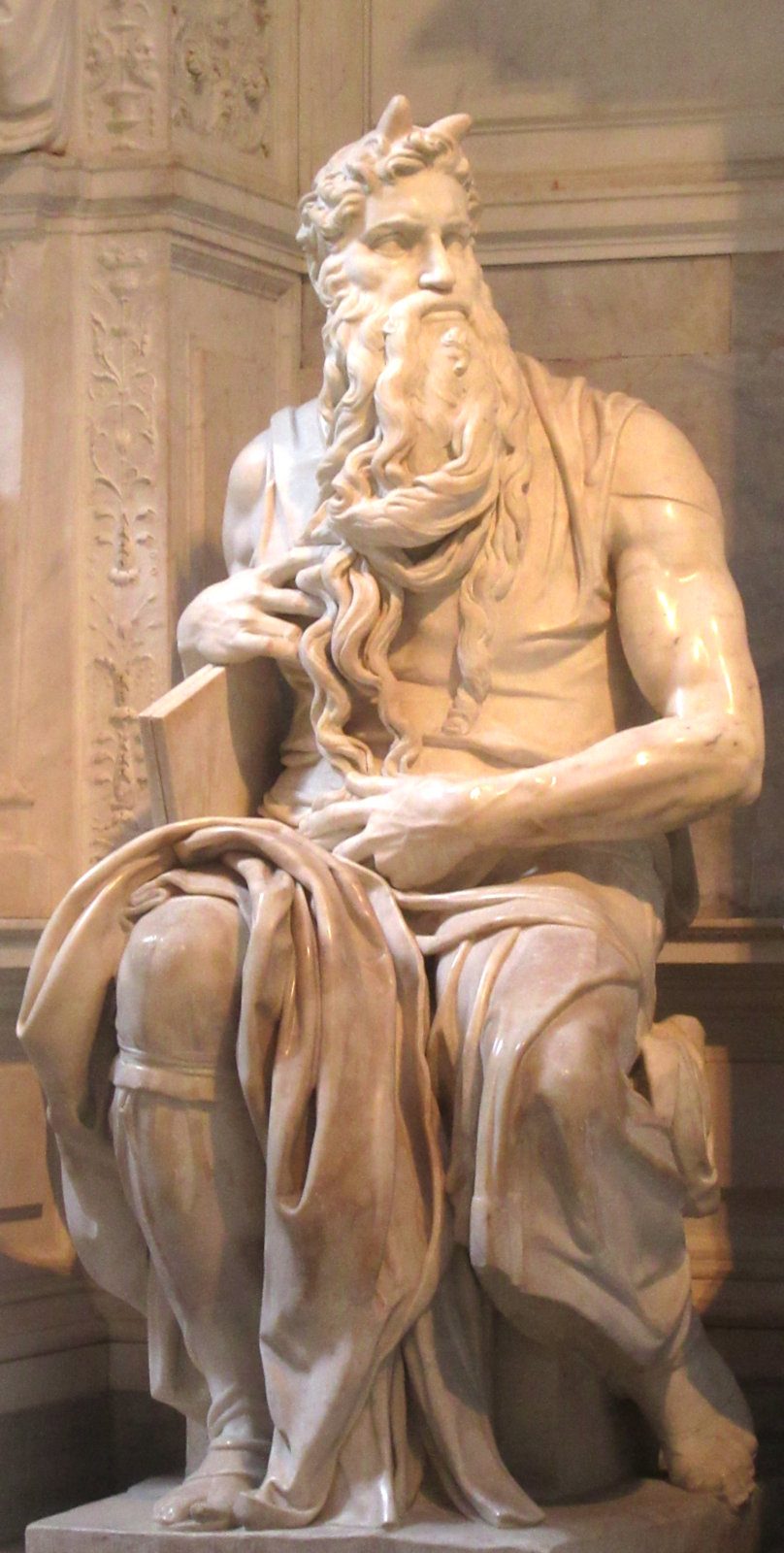 Michelangelo: Statue am Grabmahl für Papst Julius II., in der Kirche San Pietro in Vincoli in Rom