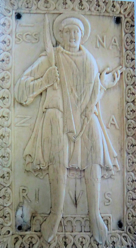 Elfenbeintafel, 11. Jahrhundert, Bild im Klostermuseum in Hirsau