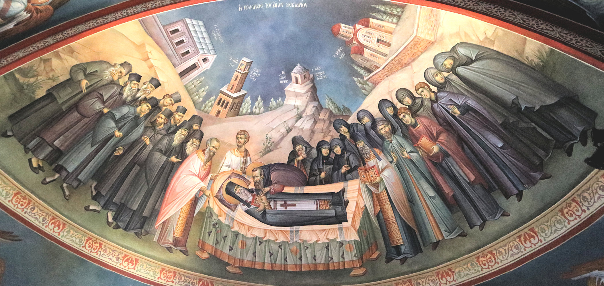 Fresko: Nekatrios' Entschlafung, in der neuen Kirche